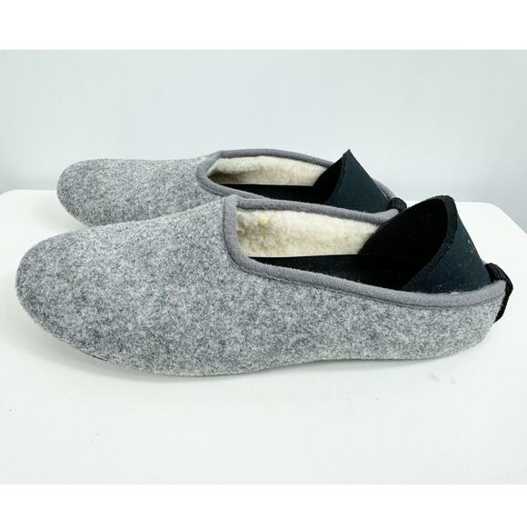 Mahabis Womens Classic Wool Slippers Gray Black Comfort Shoes 39 US 8 - Picture 6 of 7